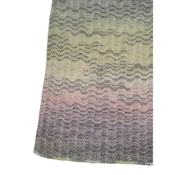 Missoni Womens Pencil Skirt 42 (Medium) Knit Zig Zag Ombre Stretch Vintage - Picture 3 of 9